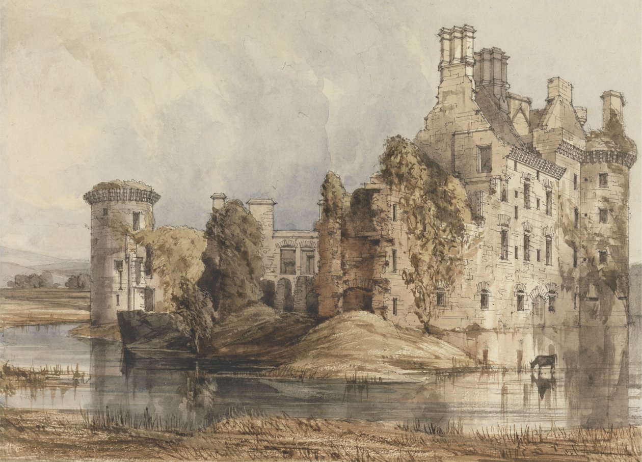 Caerlaverock kastély (Általános nézet) alkotó: Robert William Billings
