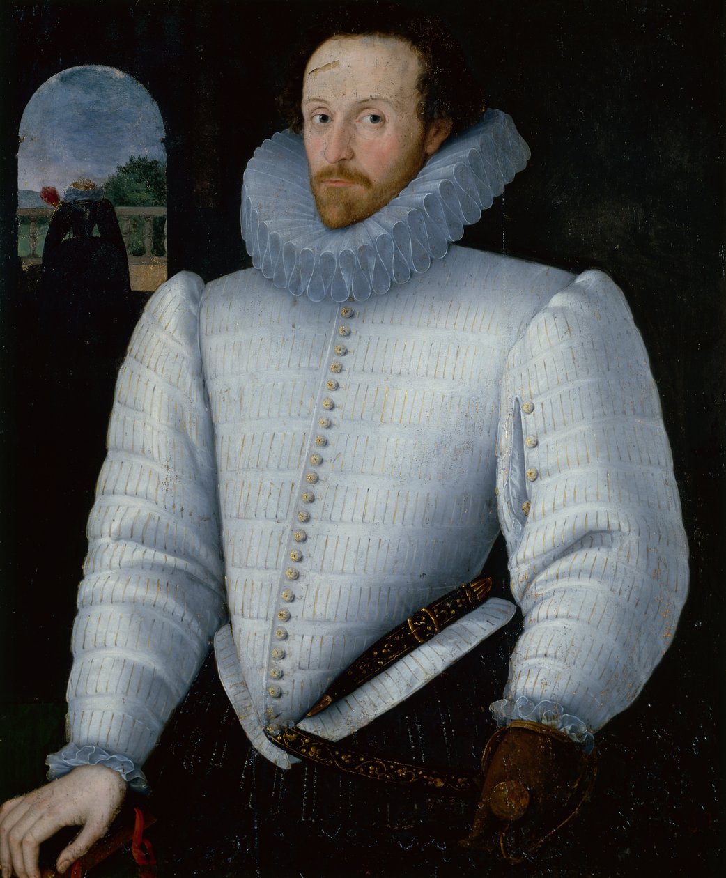 Sir Walter Raleigh portréja (olaj) alkotó: Robert the Elder Peake
