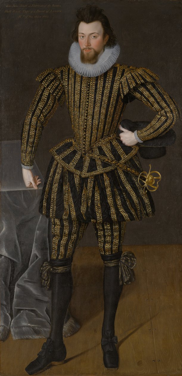 Egy férfi portréja, valószínűleg Sir John Scott (1564-1616), 1600-1605 körül (olaj, vászon) alkotó: Robert the Elder Peake