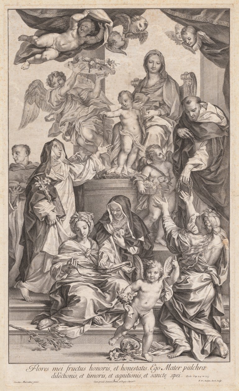 Szűz és gyermek a szentekkel, c. 1720-1730. alkotó: Robert van Audenaerd