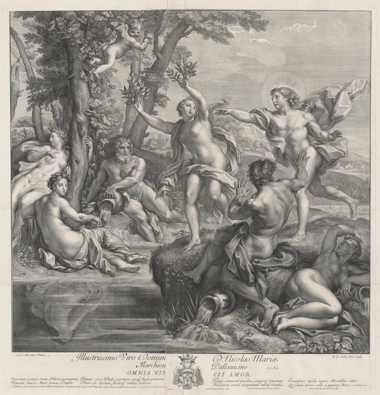 A szerelem mindent legyőz [Apollo és Daphne] alkotó: Robert van Audenaerd, after Carlo Maratta