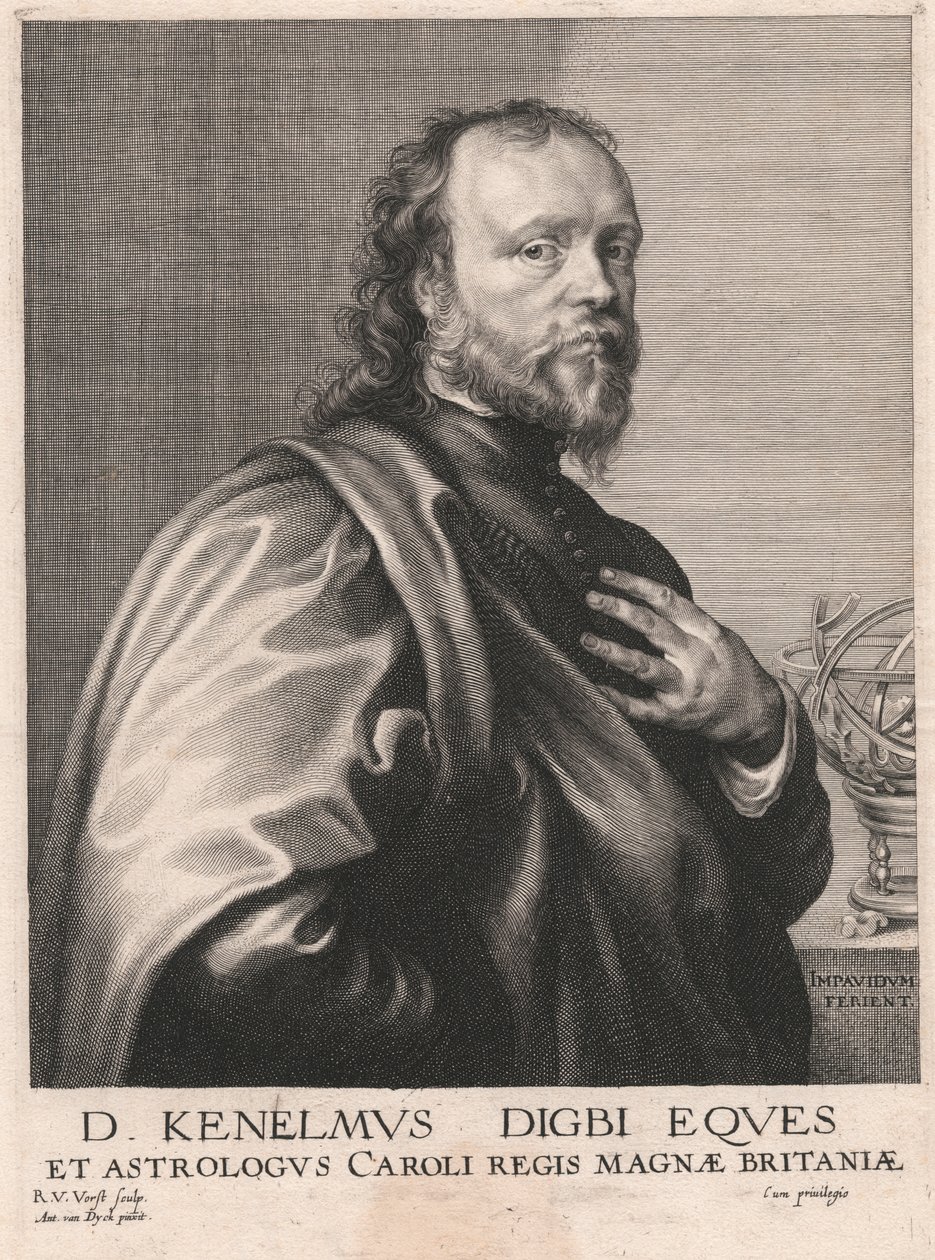 Mr. Kenelmus Digby, lovag és asztrológus Károlynak, Nagy-Britannia királyának alkotó: Robert van Voerst