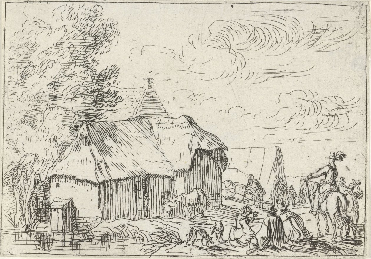 Kemping egy faluban Tájak táborozással (sorozat címe) alkotó: Robert van den Hoecke