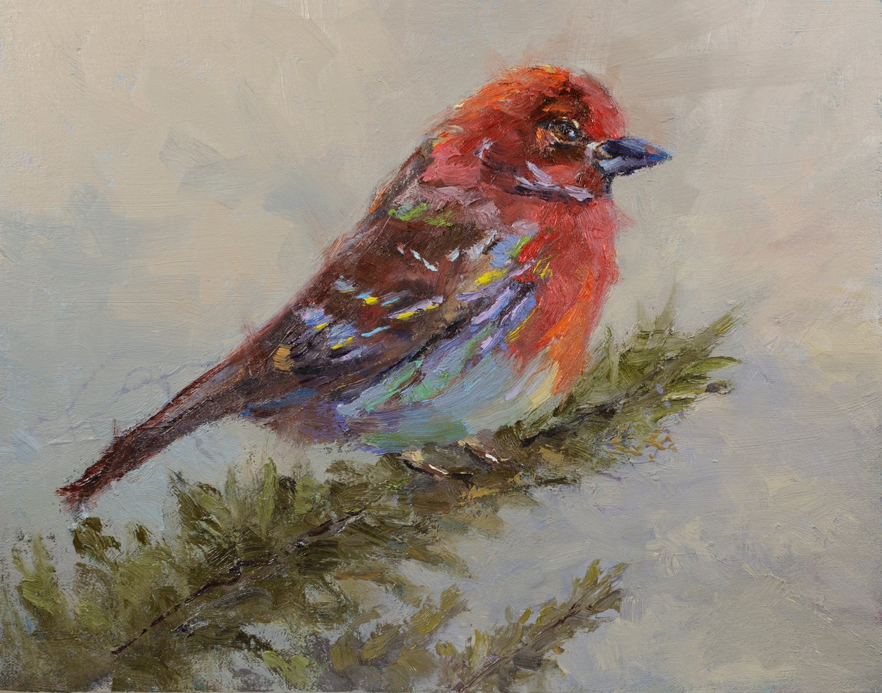 That Bird Of Song, 2023 (olaj, tábla) alkotó: Roberta Murray