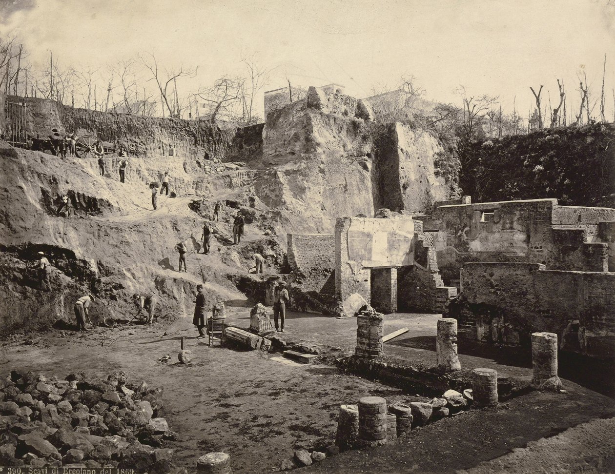 Herculaneum régészeti ásatási helye, 1869 alkotó: Roberto Rive