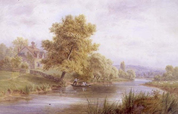 The Vale of Evesham (akvarell, papír) alkotó: Roberto Angelo Kittermaster Marshall