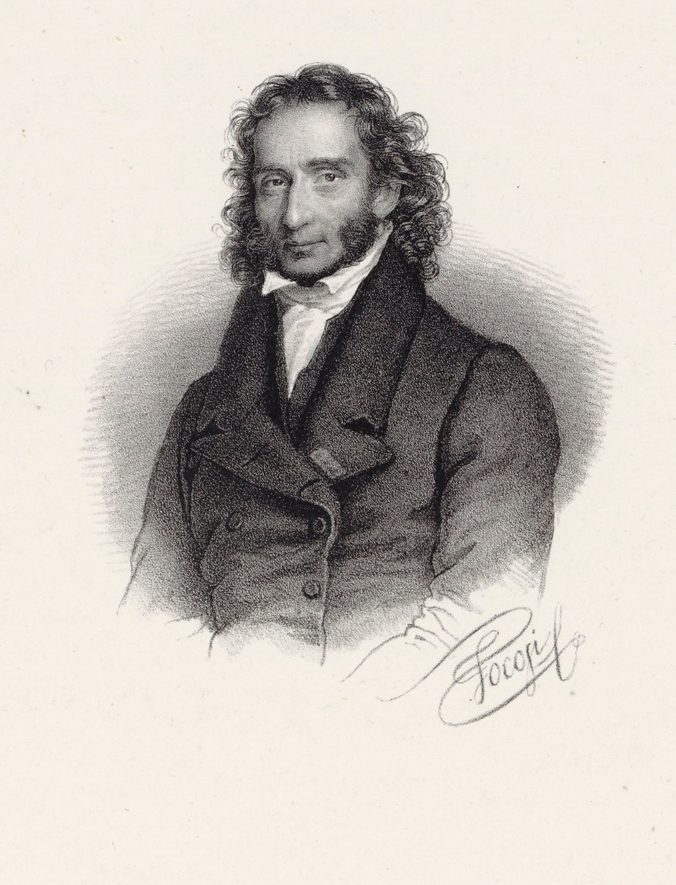 Niccolò Paganini portréja 1782-1840, 1830. alkotó: Roberto Focosi