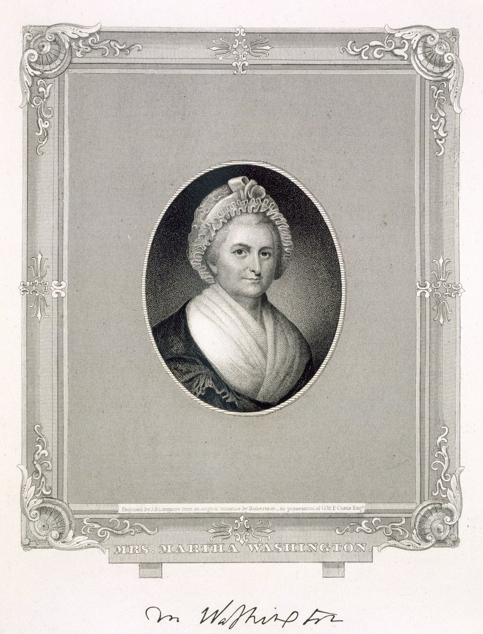 Martha Washington, metszett: James Barton Longacre (1794-1869) alkotó: Robertson