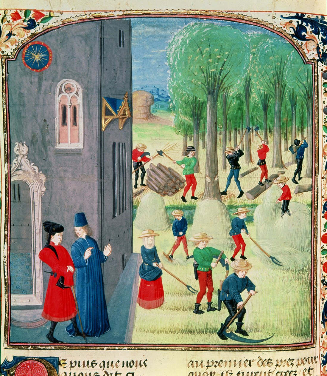 Ms. Lat 1173 Szénakészítés és favágás, Charles d