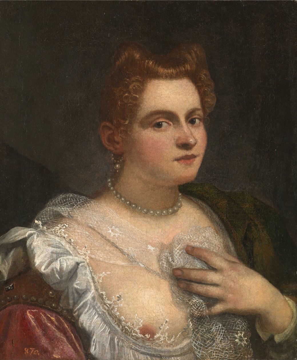 Önarckép Fiatal velencei nő, c. 1580. alkotó: Robusti
