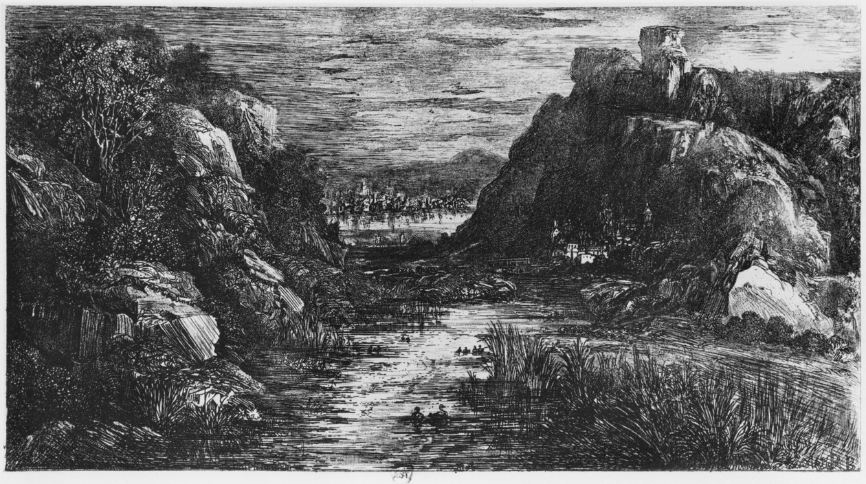 Táj a szennyeződés mögött, 1871 alkotó: Rodolphe Bresdin