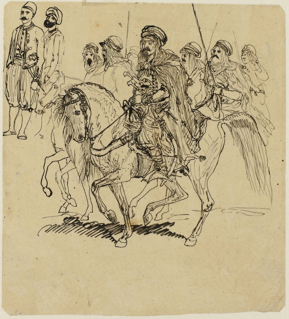 Arab lovasok alkotó: Rodolphe Bresdin