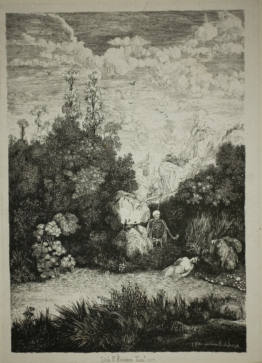 A fürdőző nő és a halál alkotó: Rodolphe Bresdin
