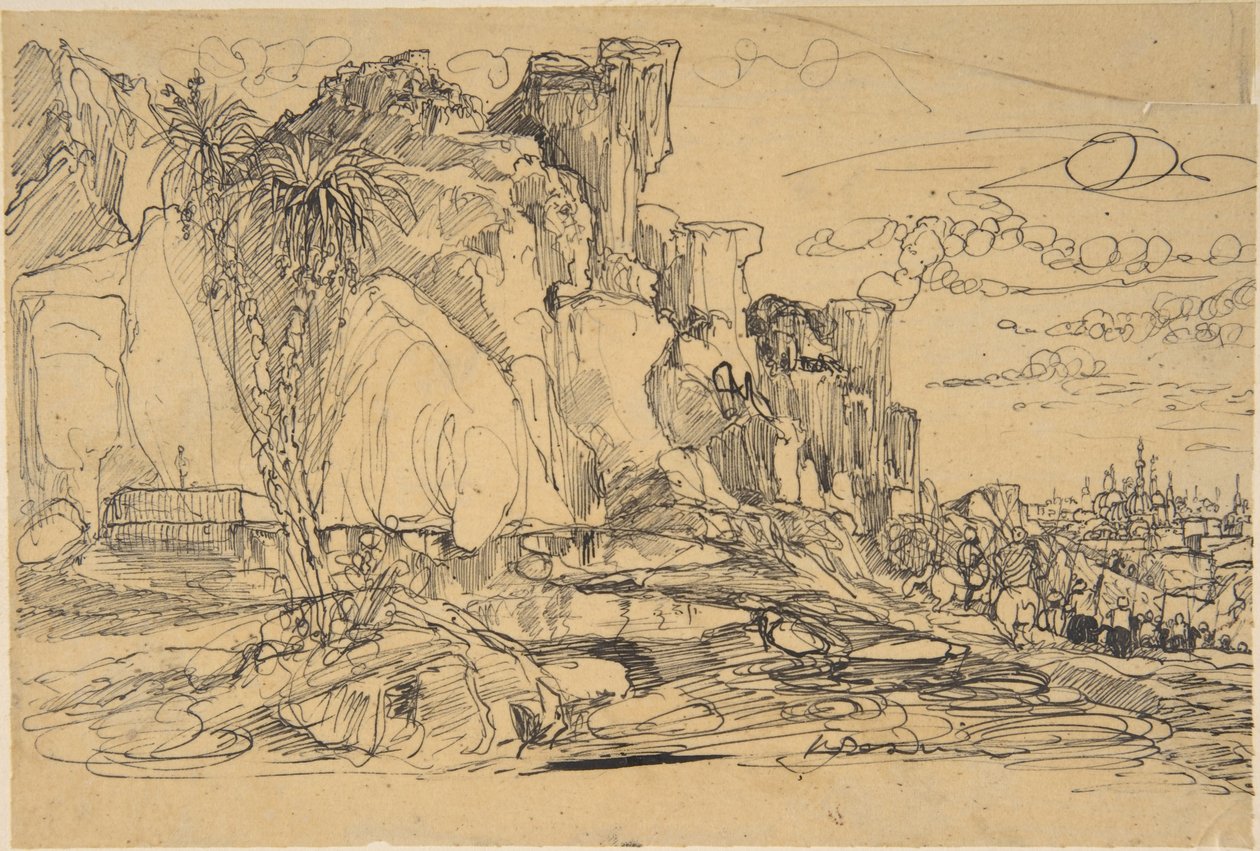 Kaukázusi táj alkotó: Rodolphe Bresdin