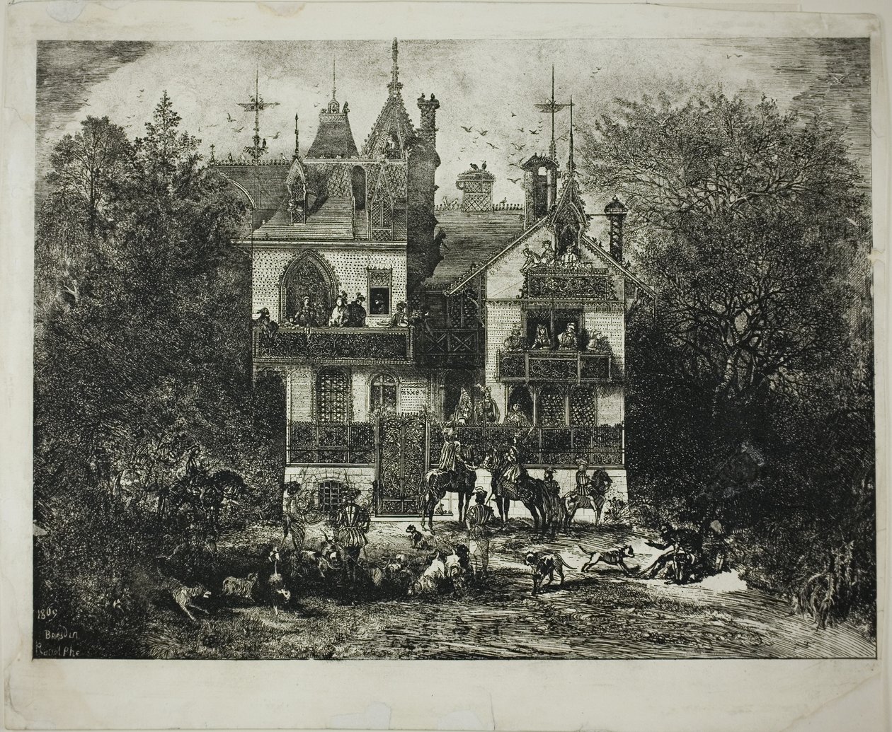 Indulás a Vadászatra alkotó: Rodolphe Bresdin