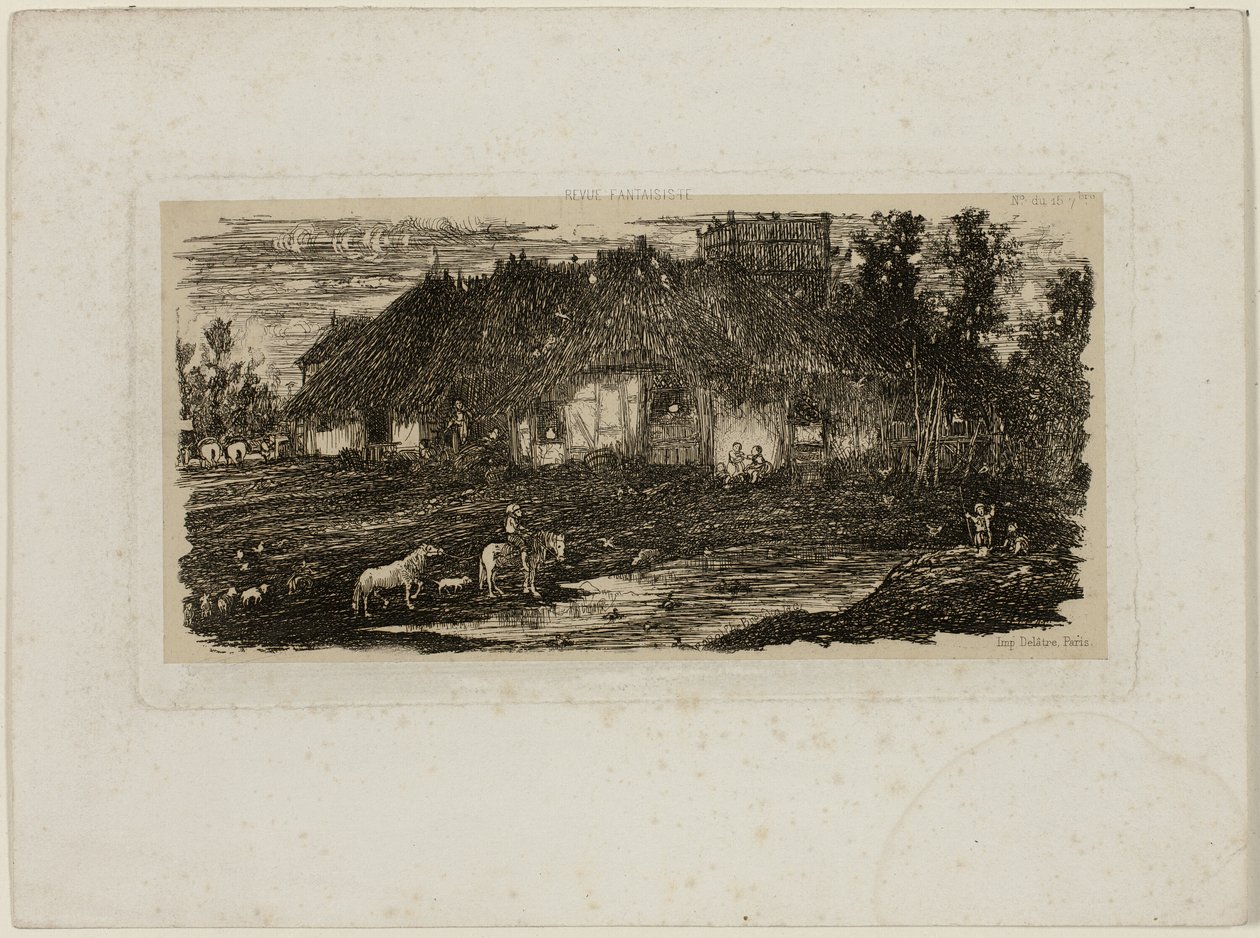Farmyard, a Revue Fantaisiste-ból alkotó: Rodolphe Bresdin