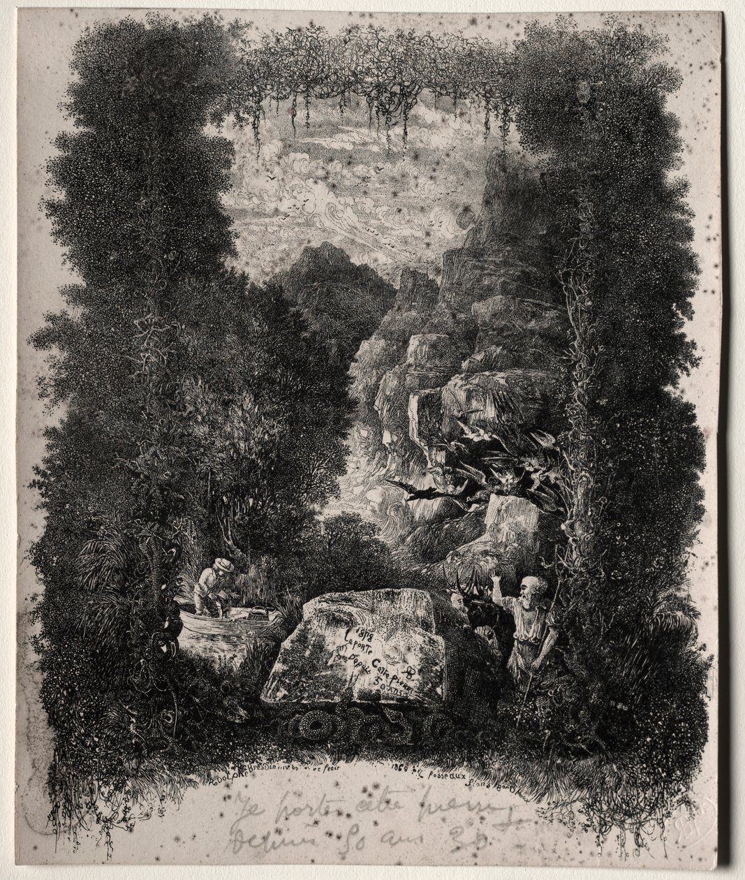 Thierry-Faletans első előképe mesékhez és mesékhez, 1868. alkotó: Rodolphe Bresdin