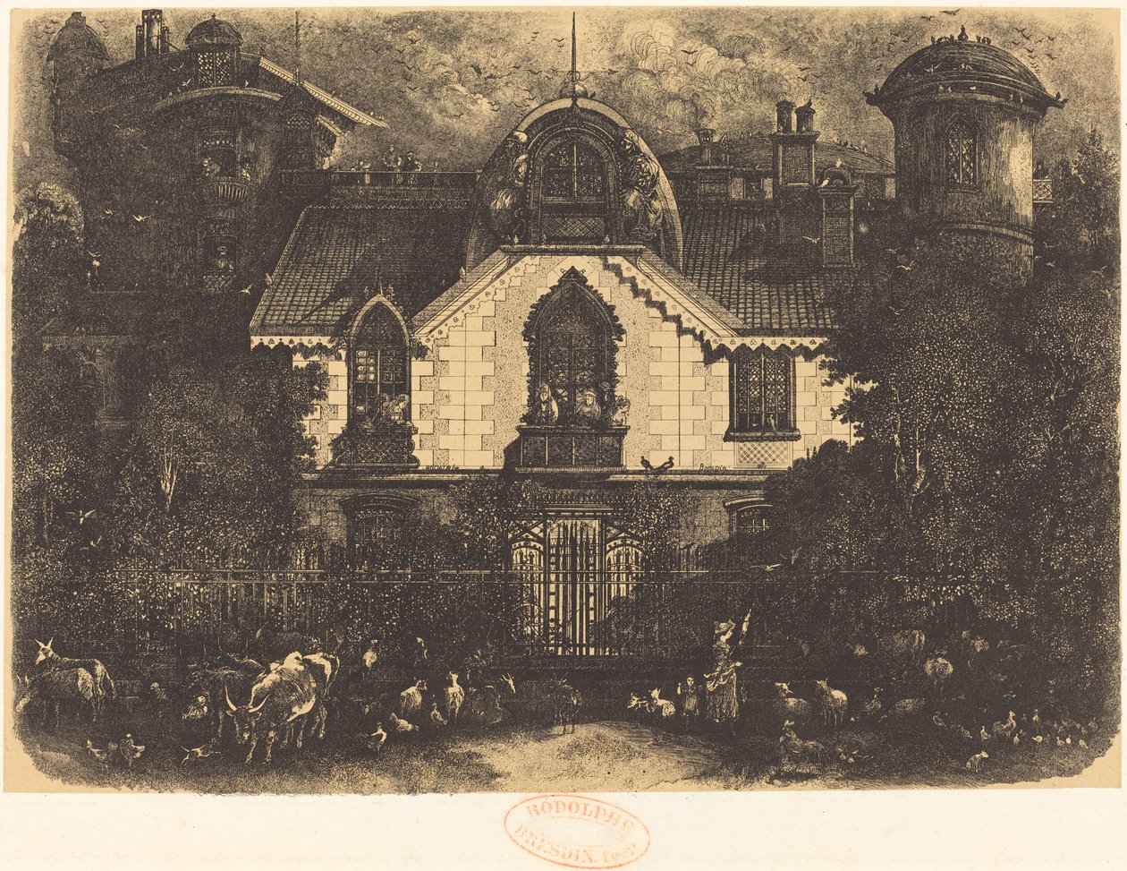 Az elvarázsolt ház (The Haunted House) alkotó: Rodolphe Bresdin