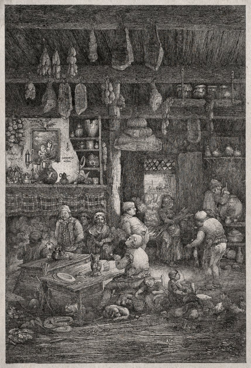 Moldvai beltér, 1856. alkotó: Rodolphe Bresdin