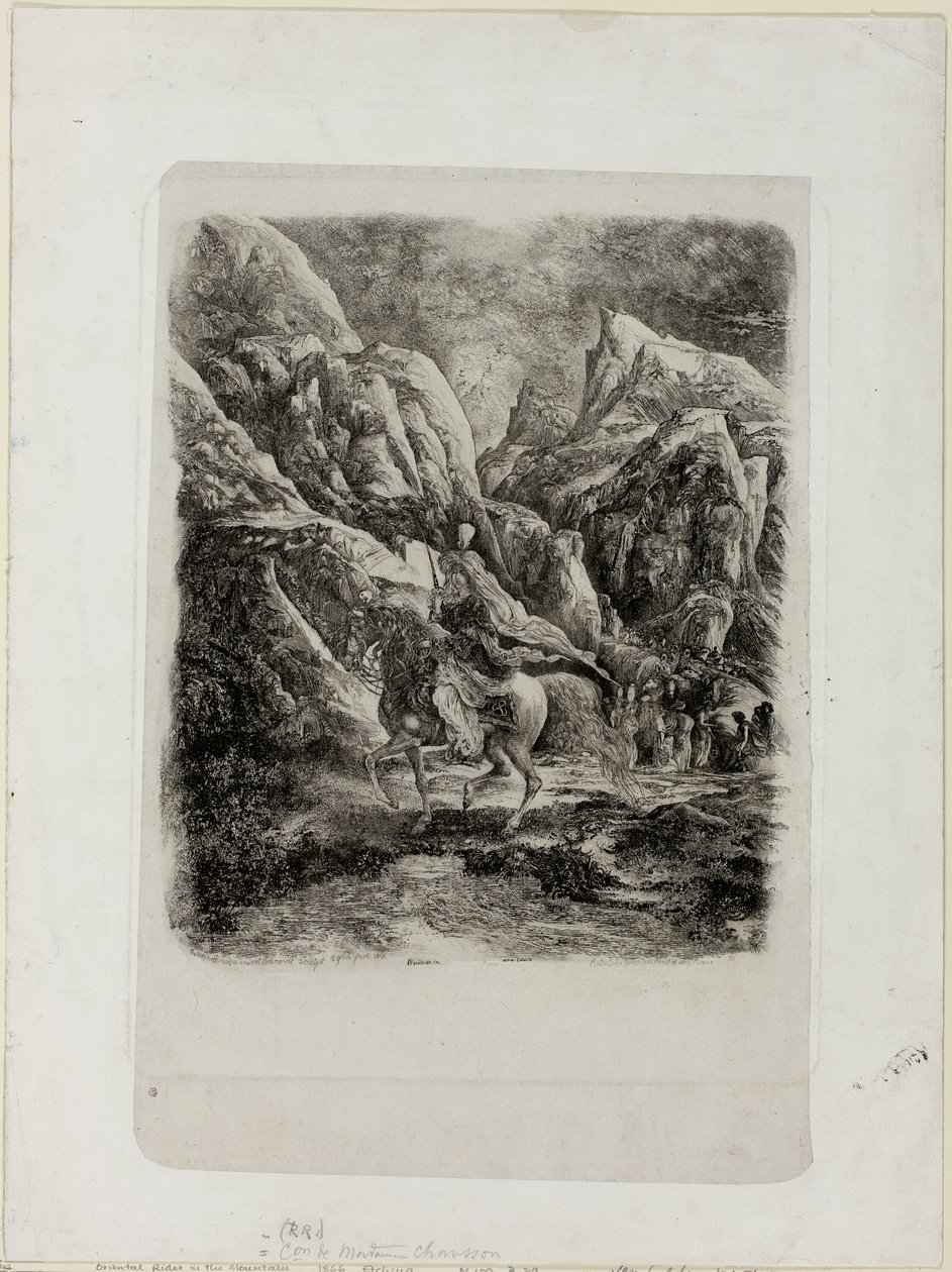 Lovas a hegyekben alkotó: Rodolphe Bresdin