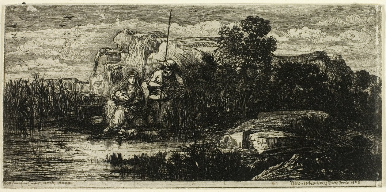 A Szent Család lengyelekkel alkotó: Rodolphe Bresdin