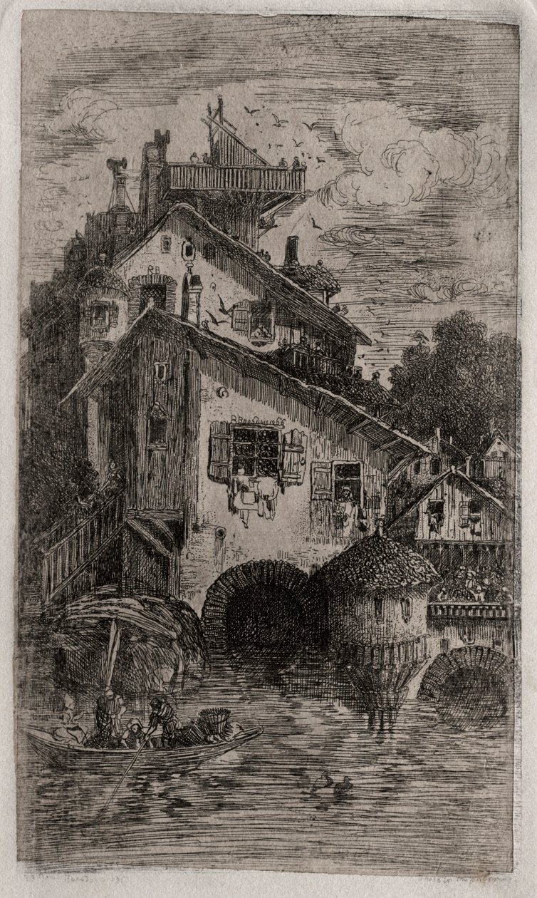 A malom, 1866. alkotó: Rodolphe Bresdin