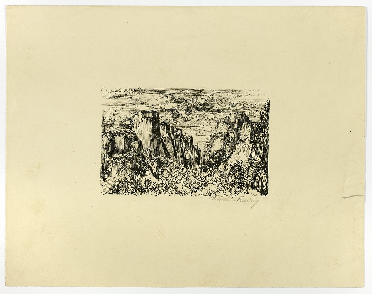 Cím nélkül (talán Caesar és légiói) alkotó: Rodolphe Bresdin
