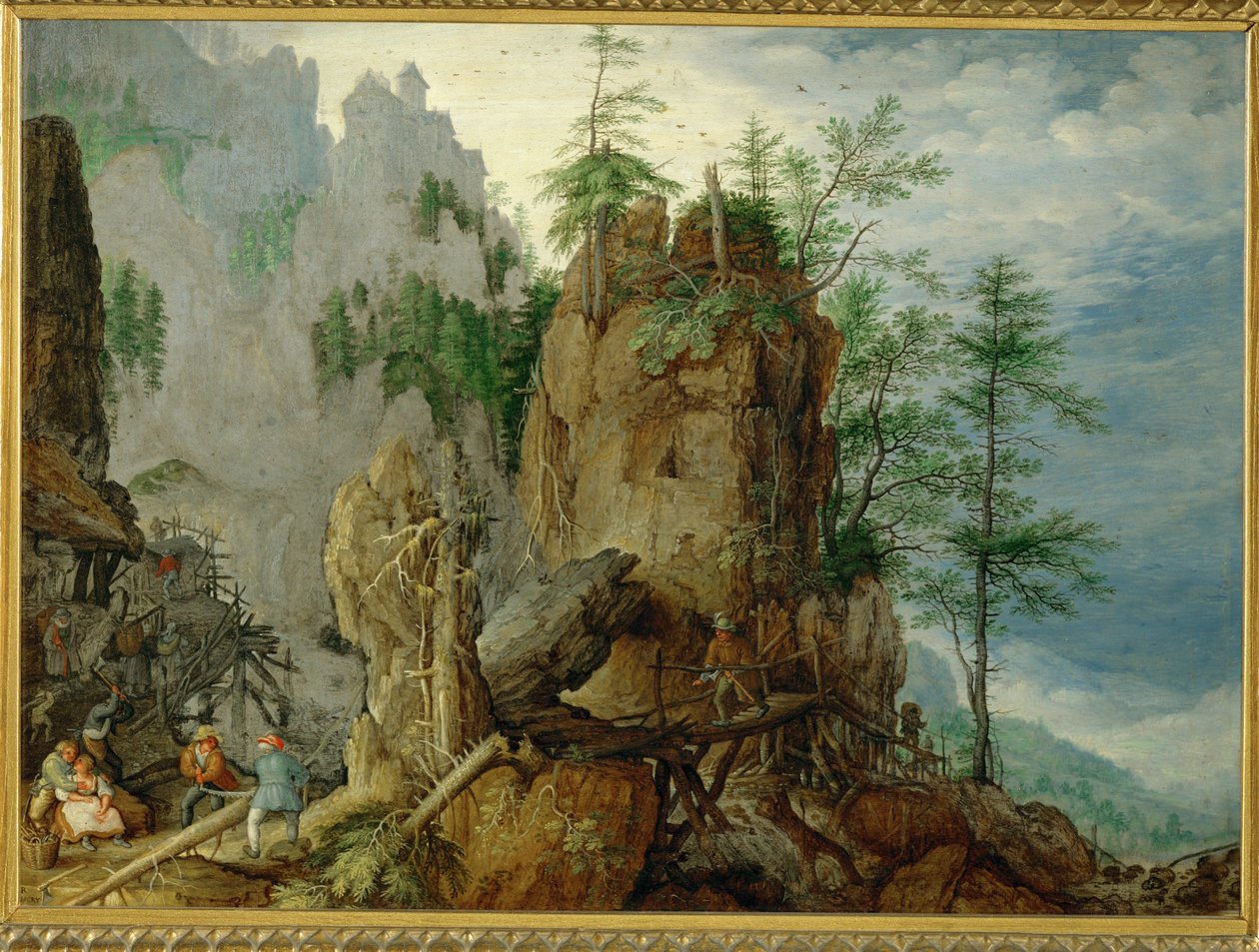 Hegyi táj (réz) alkotó: Roelandt Jacobsz. Savery
