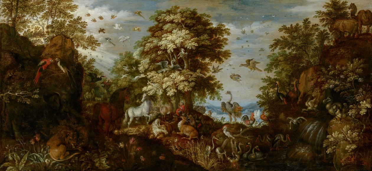 Orpheus elbűvöli az állatokat zenéjével, 1627 alkotó: Roelandt Jacobsz. Savery