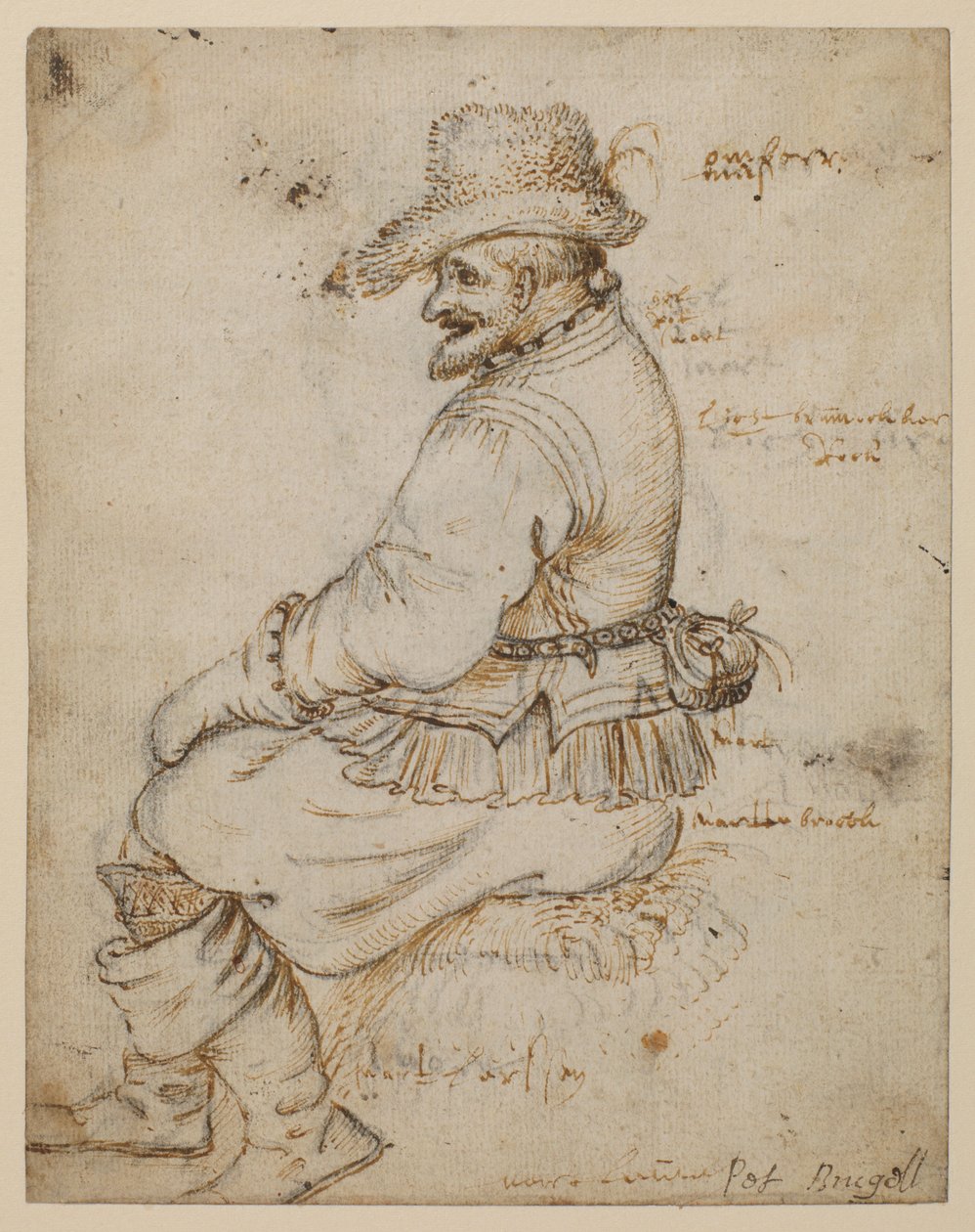 Ülő polgár (recto) alkotó: Roelandt Jacobsz. Savery
