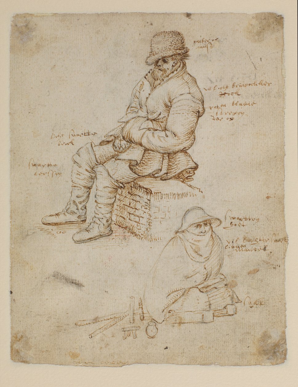 Két ülő figura (fordítva) alkotó: Roelandt Jacobsz. Savery
