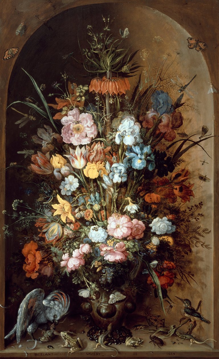 Virágcsendélet császárkoronával, 1624 alkotó: Roelant Savery