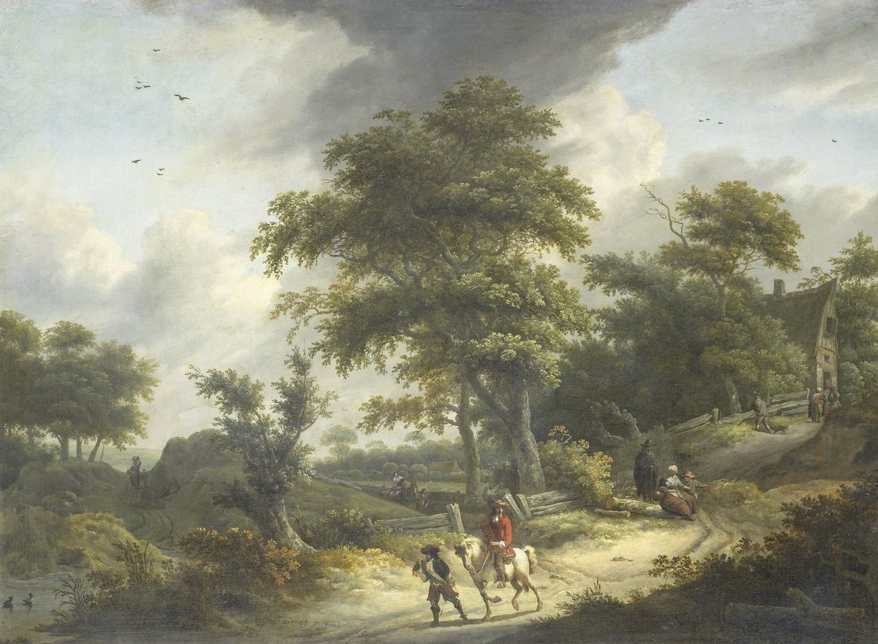 Táj Falconerrel alkotó: Roelof Jansz. van Vries