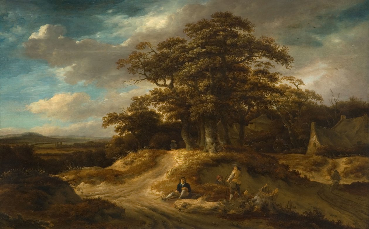 Utazók egy falu szélén, 1680. alkotó: Roelof Van Vries