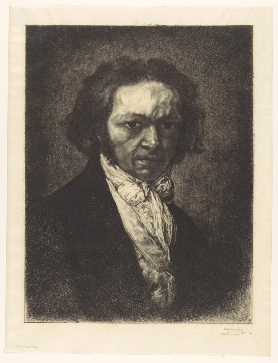 Francisco de Goya művész portréja alkotó: Rogelio de Egusquiza