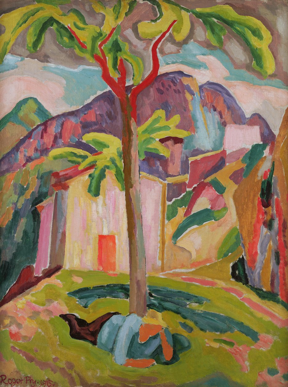 Fa alatt pihenő figura, Szent Ágnes, 1915 alkotó: Roger Eliot Fry
