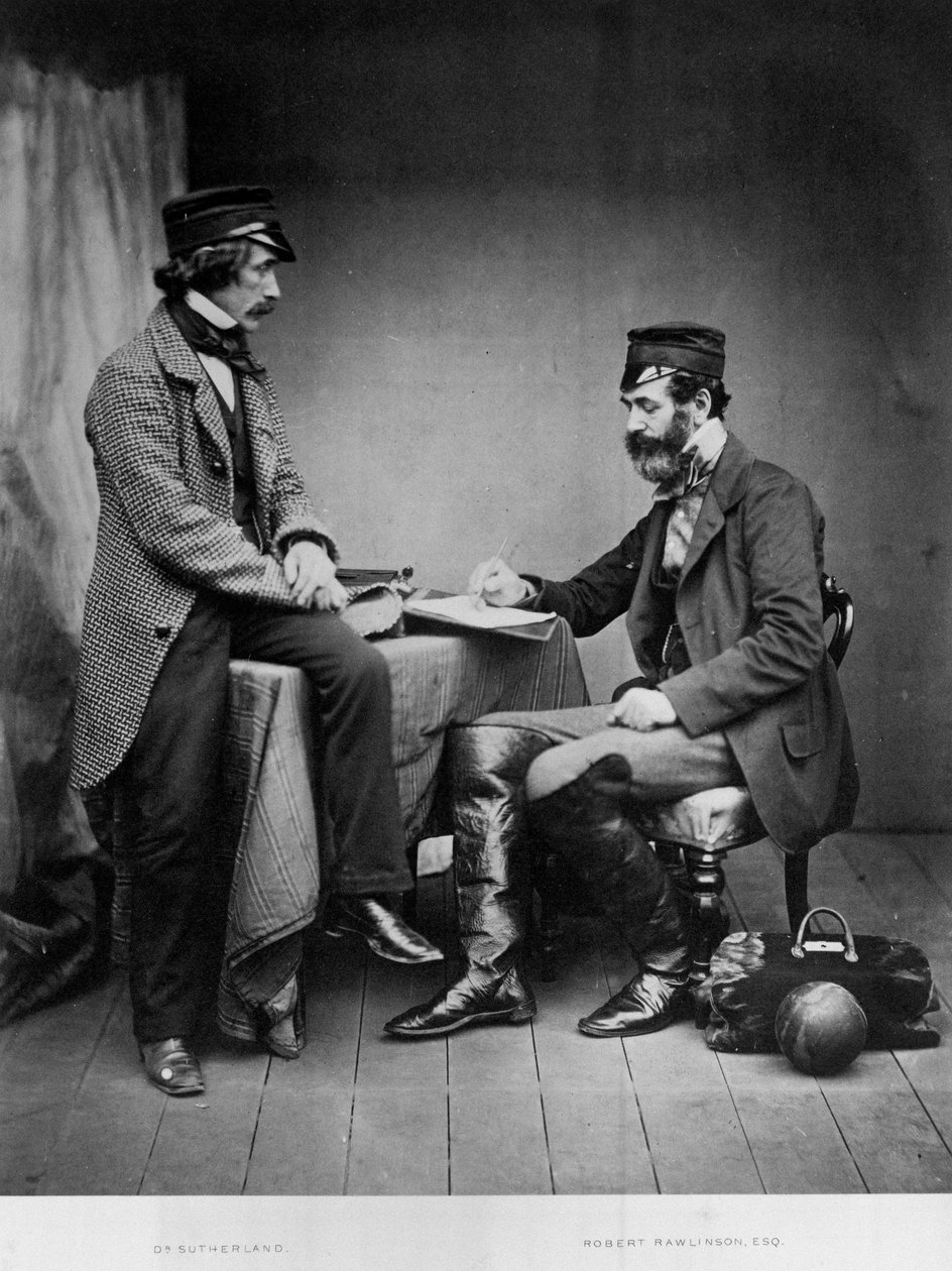 Dr. Sutherland és Robert Rawlinson, 1855 alkotó: Roger Fenton