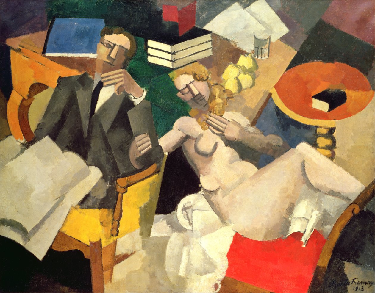 Házastársi élet, 1913 alkotó: Roger de La Fresnaye