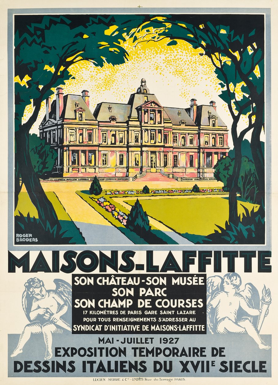 Maisons Laffitte reklámplakát alkotó: Roger Broders
