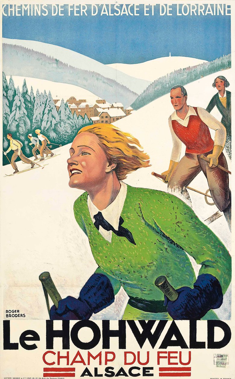 Le Hohwald, 1930 körül (színes litográfia) alkotó: Roger Broders