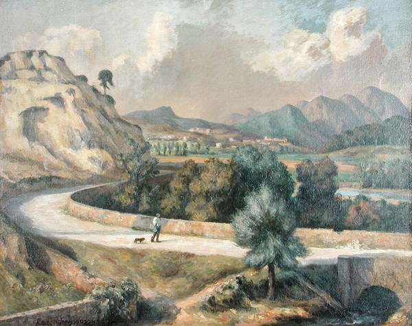 Olasz táj, 1922-25 (olaj, vászon) alkotó: Roger Eliot Fry