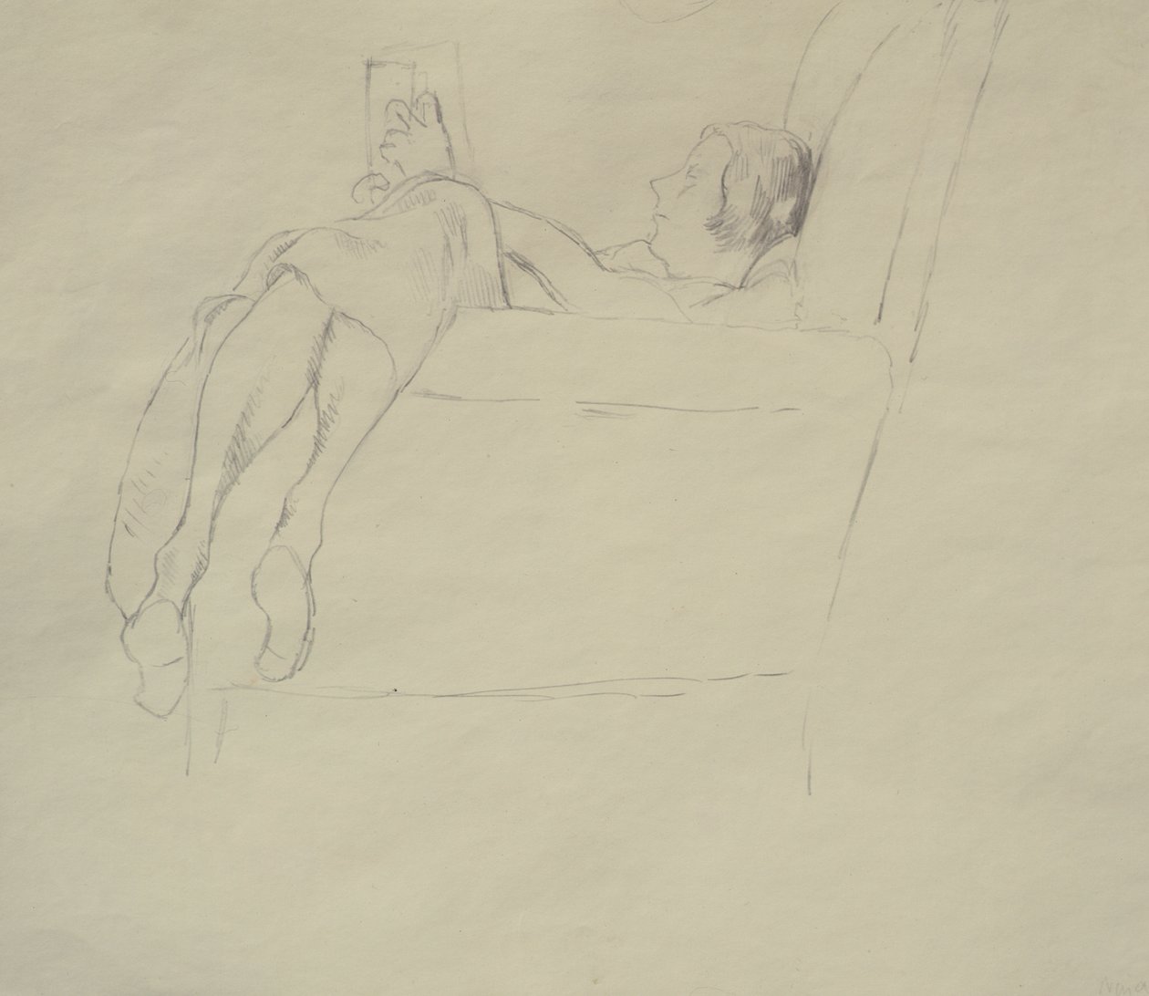 Nina Hamnett Reading, 1917 körül alkotó: Roger Eliot Fry