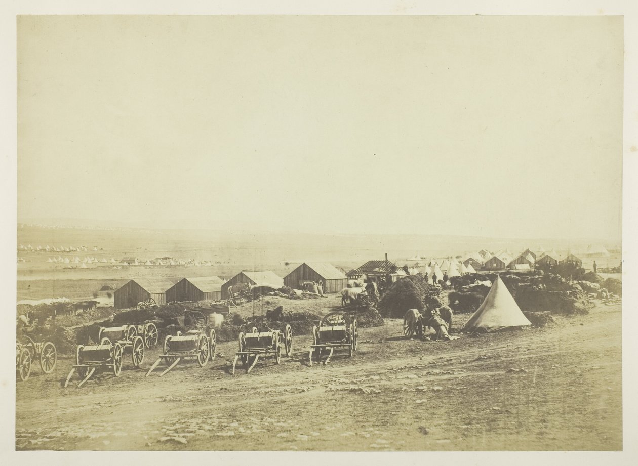 Tüzérségi vagonok, Balaklava a távolban alkotó: Roger Fenton