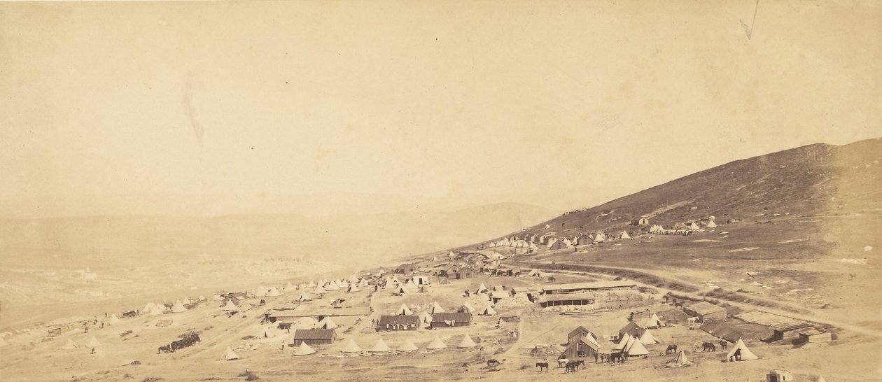 A 4. könnyű dragonyosok tábora, tiszti szállás. alkotó: Roger Fenton