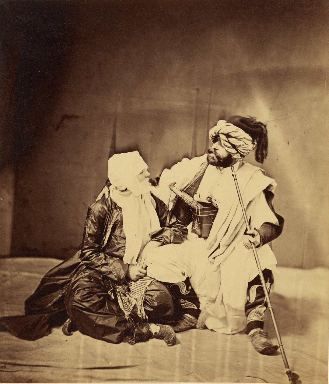 Jelmezbe öltözött pár alkotó: Roger Fenton