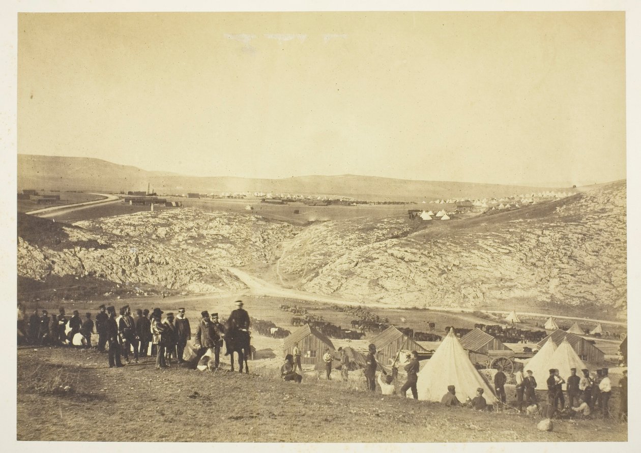 A lovas tüzérség táborozása alkotó: Roger Fenton
