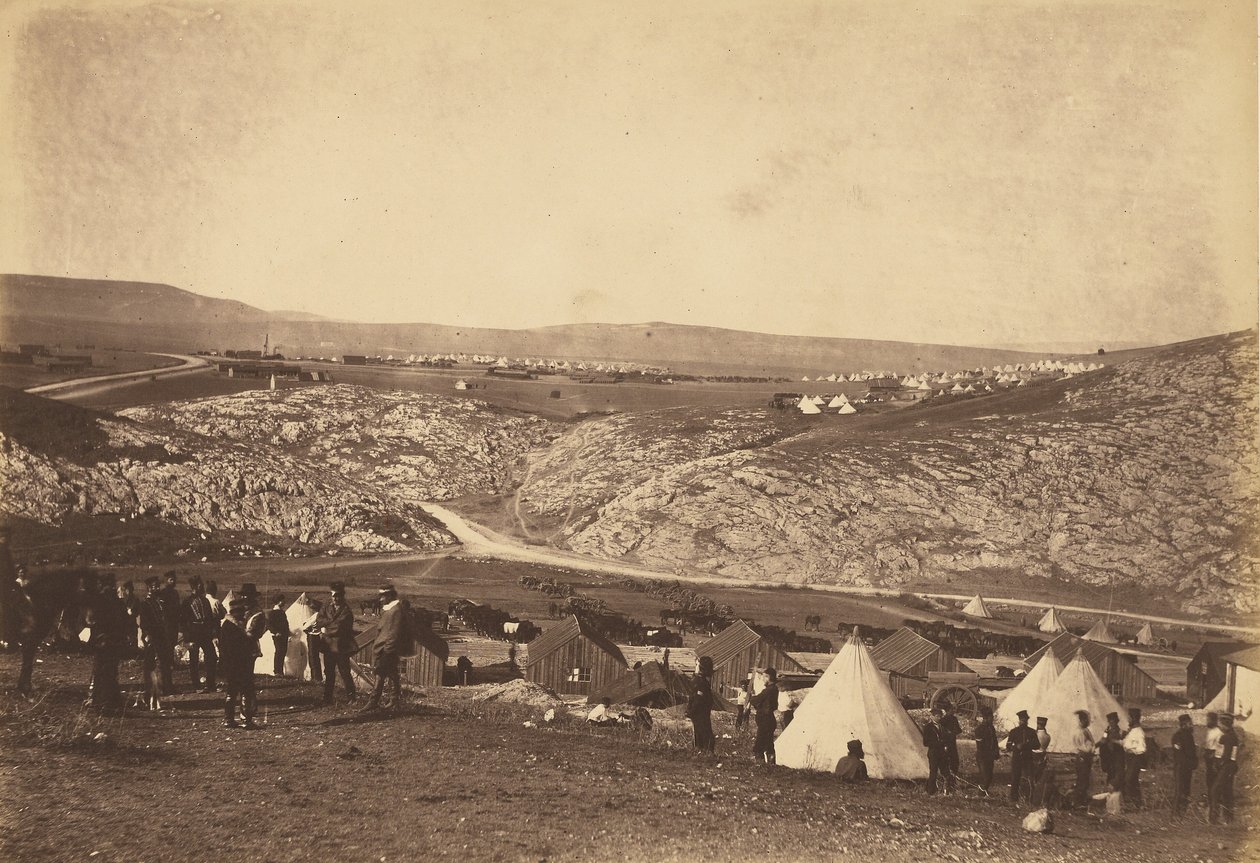 A lovas tüzérség táborozása alkotó: Roger Fenton