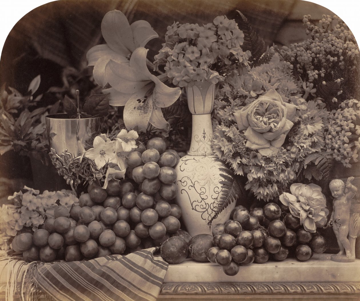 Gyümölcsök és virágok,1860 (fotó) alkotó: Roger Fenton