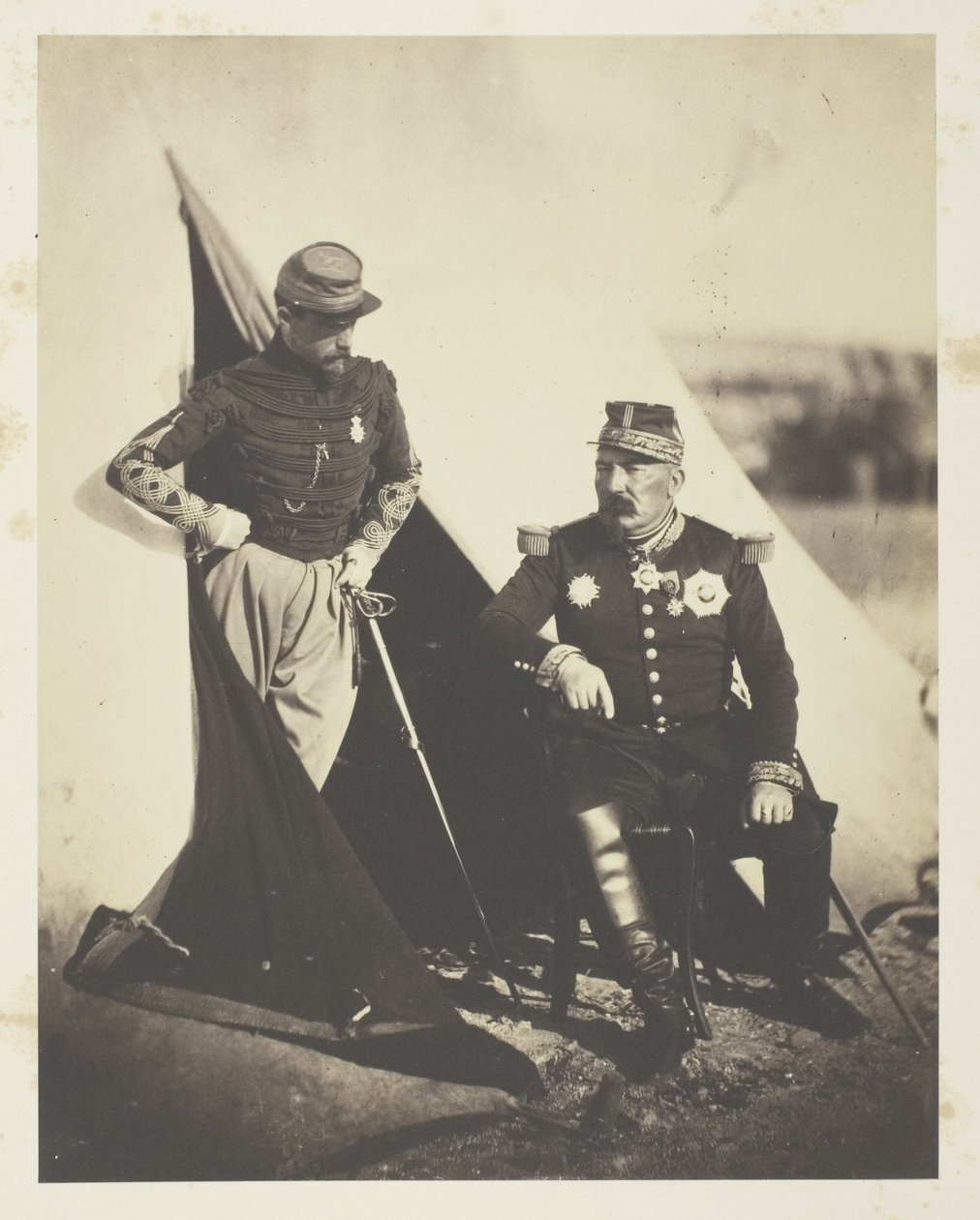 Bosquet tábornok és Dampière kapitány alkotó: Roger Fenton
