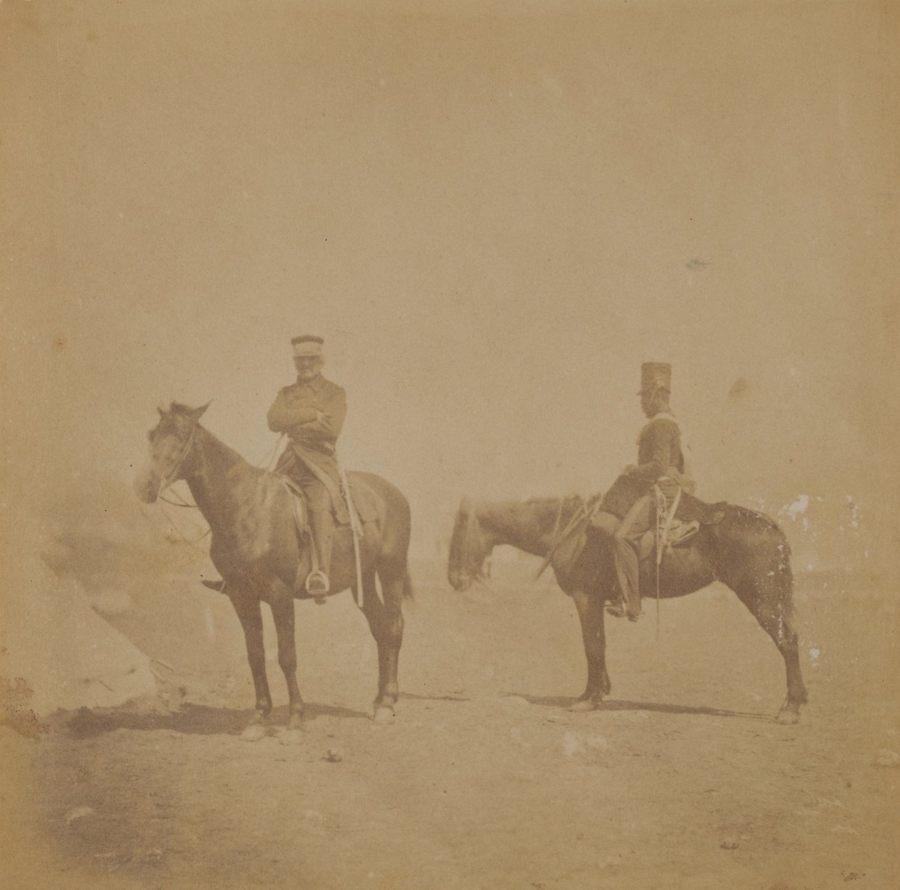 Sir John Pennefather tábornok és egy rendfőnök, 1855 alkotó: Roger Fenton